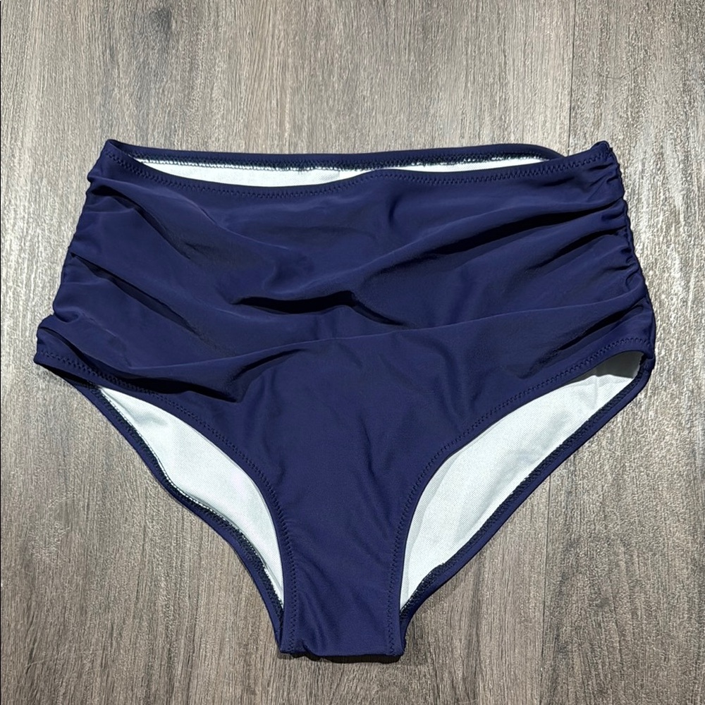 New w/o tags Navy High-Waisted Swim Bottom